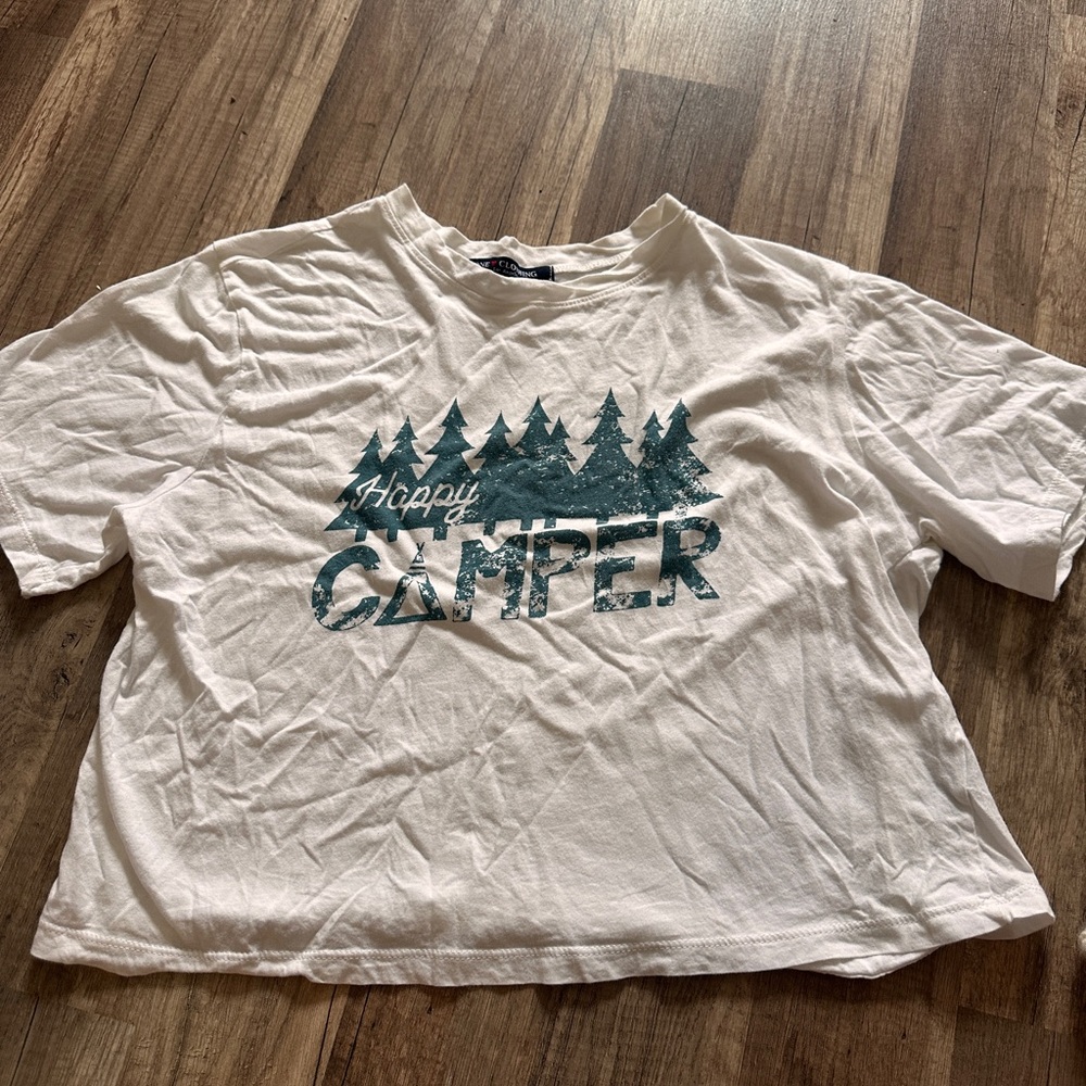 One Clothing White Tee with Green Graphic
